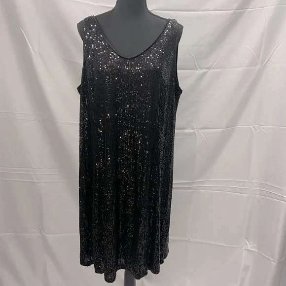 1.state sequin dress 1 State Sleeveless Dress VNeck Sequin Mini Slip Dress Size 2 Gold Pink MSRP $100